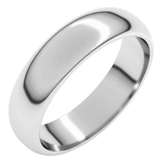 Sterling Silver 5 mm Half Round Band Size 11