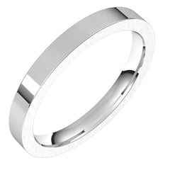 Platinum 2.5 mm Comfort-Fit Flat Band Size 7