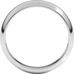 10K White Gold 5 mm Half Round Band Size 8