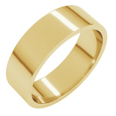 14K Yellow Gold 6 mm Flat Band Size 9