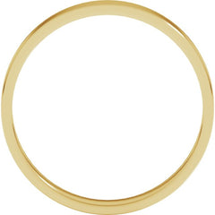 10K Yellow Gold 3 mm Ultra-Lightweight Flat Band Size 4