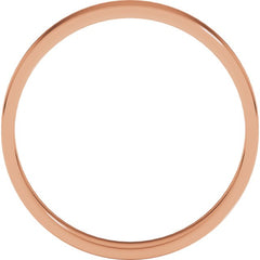 14K Rose Gold 3 mm Ultra-Lightweight Flat Band Size 7.5