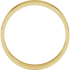 14K Yellow Gold 4 mm Ultra-Lightweight Flat Band Size 6.5