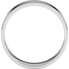 14K White Gold 6 mm Ultra-Lightweight Flat Band Size 10