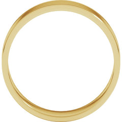 14K Yellow Gold 6 mm Ultra-Lightweight Flat Band Size 5