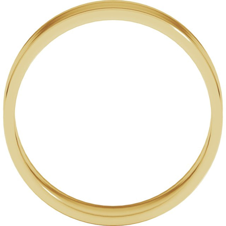 14K Yellow Gold 6 mm Ultra-Lightweight Flat Band Size 9