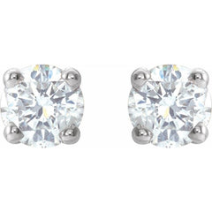 Sterling Silver 1/2 CTW Lab-Grown White Diamond Earrings