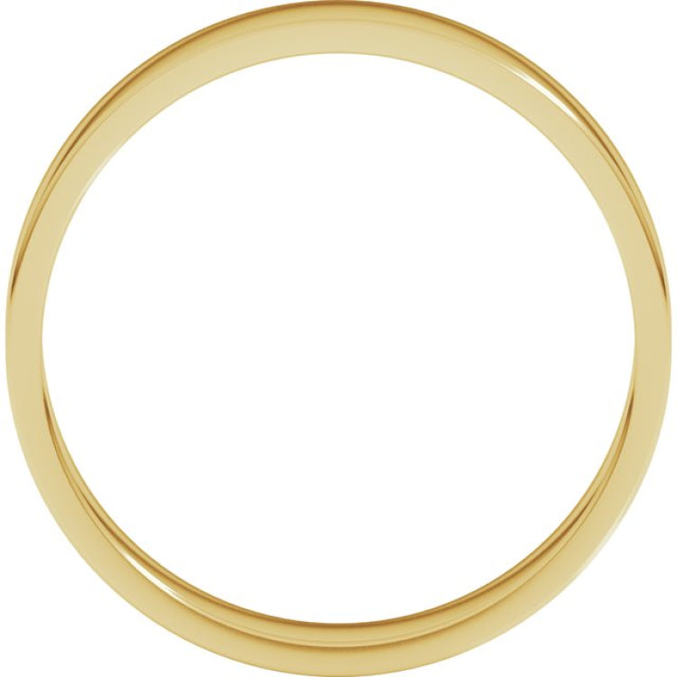 14K Yellow Gold 4.5 mm Flat Band Size 8