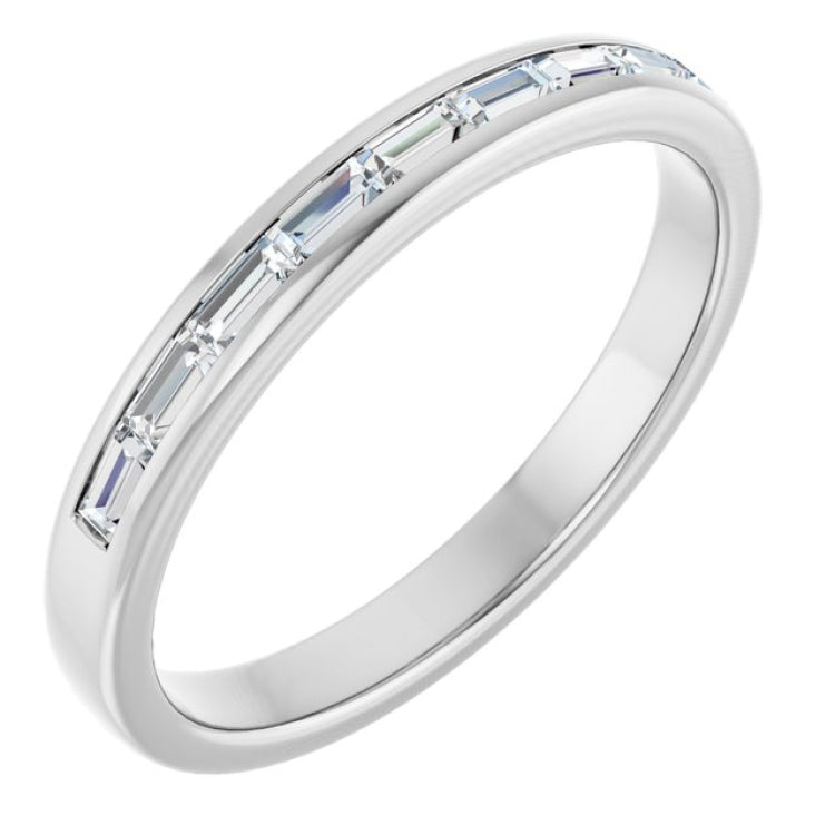 14K White Gold 1/3 CTW Natural Diamond Band