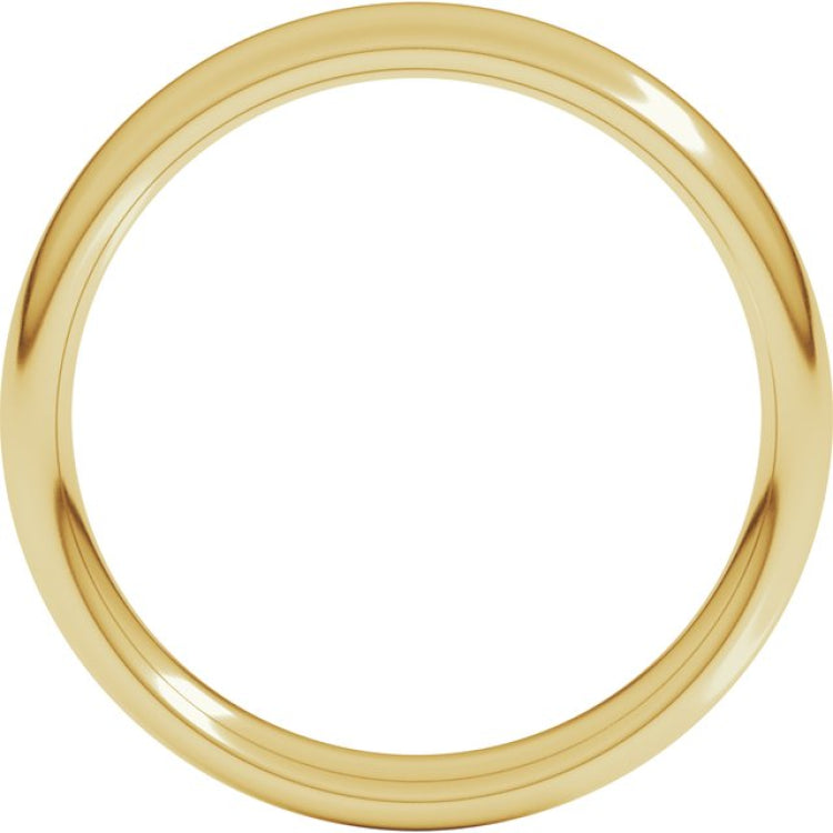 14K Yellow Gold 4 mm Comfort-Fit European-Style Band Size 12