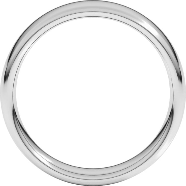 14K White Gold 5.5 mm Comfort-Fit European-Style Band Size 10