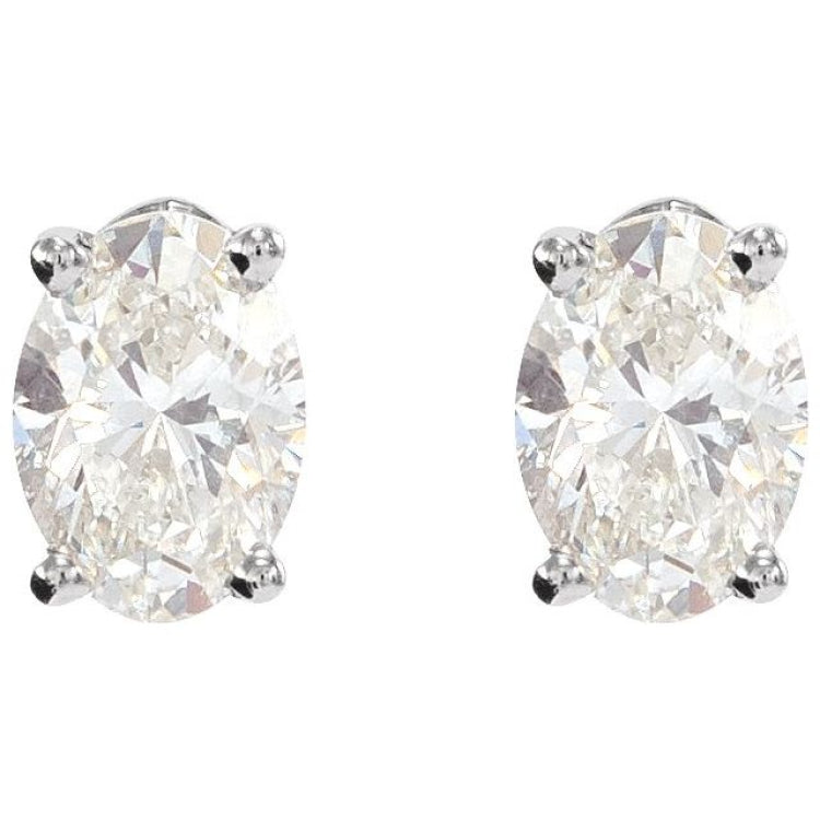 Sterling Silver 3/4 CTW Lab-Grown Diamond Earrings
