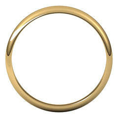 18K Yellow Gold 3.5 mm Half Round Band Size 5.5