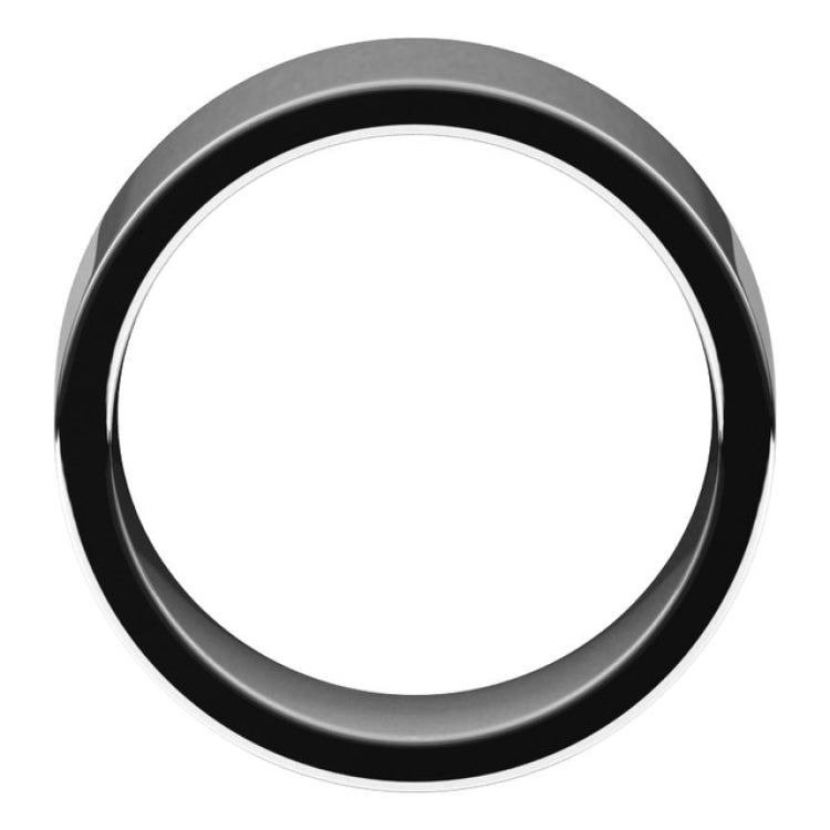 14K White Gold 9 mm Comfort-Fit Flat Band Size 10