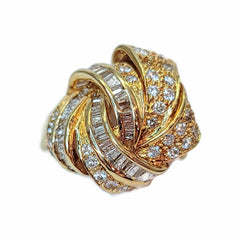 APPRAISED $3,600.00 - 14K Yellow Gold Diamond Knot Ring