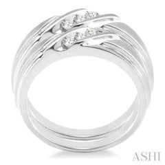1/4 ctw Round Cut Diamond Duo Set in 14K White Gold