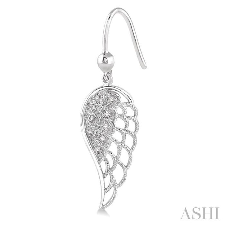 1/20 ctw Round Cut Diamond Earrings in Sterling Silver