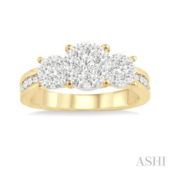 1/2 ctw Lovebright Round Cut Diamond Ring in 14K Yellow and White Gold