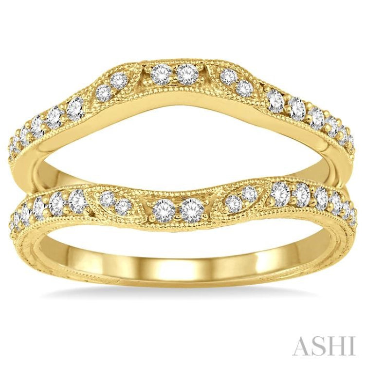 1/3 ctw Round Diamond Insert Ring in 14K Yellow Gold