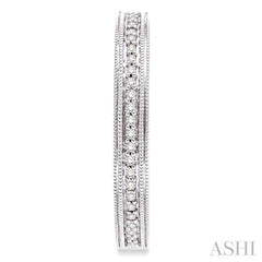 1/4 Ctw Single Cut Diamond Hoop Earrings in Sterling Silver