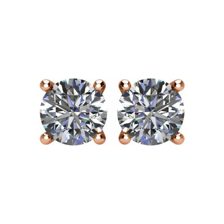 14K Rose Gold 2 CTW Natural Diamond Earrings