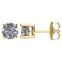 14K Yellow Gold 1 1/2 CTW Natural Diamond Earrings