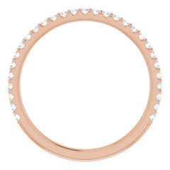 14K Rose 1/4 CTW Natural Diamond Anniversary Band