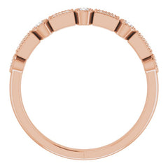 14K Rose 1/4 CTW Natural Diamond Anniversary Band