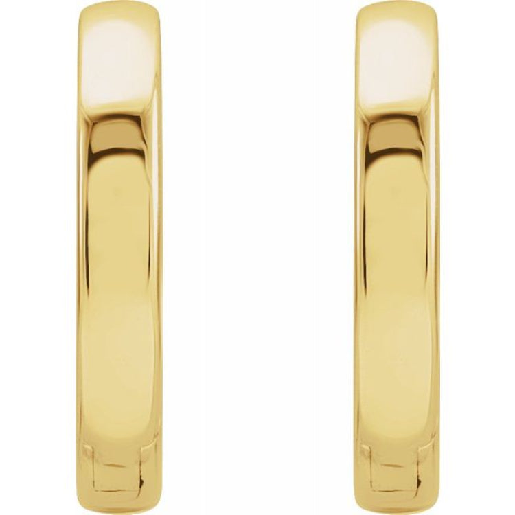 14K Yellow Hinged 16 mm Hoop Earrings