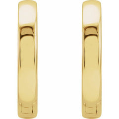 18K Yellow Hinged 16 mm Hoop Earrings