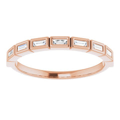 14K Rose 1/5 CTW Natural Diamond Anniversary Band