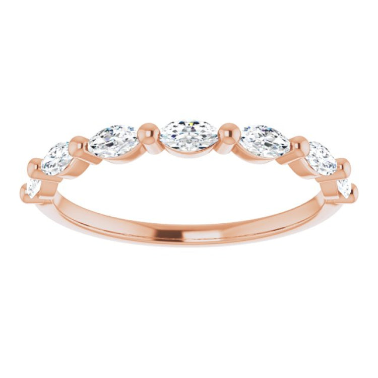 14K Rose 1/2 CTW Natural Diamond Anniversary Band