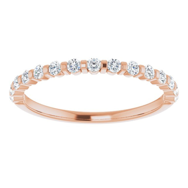 14K Rose 1/4 CTW Natual Diamond Anniversary Band