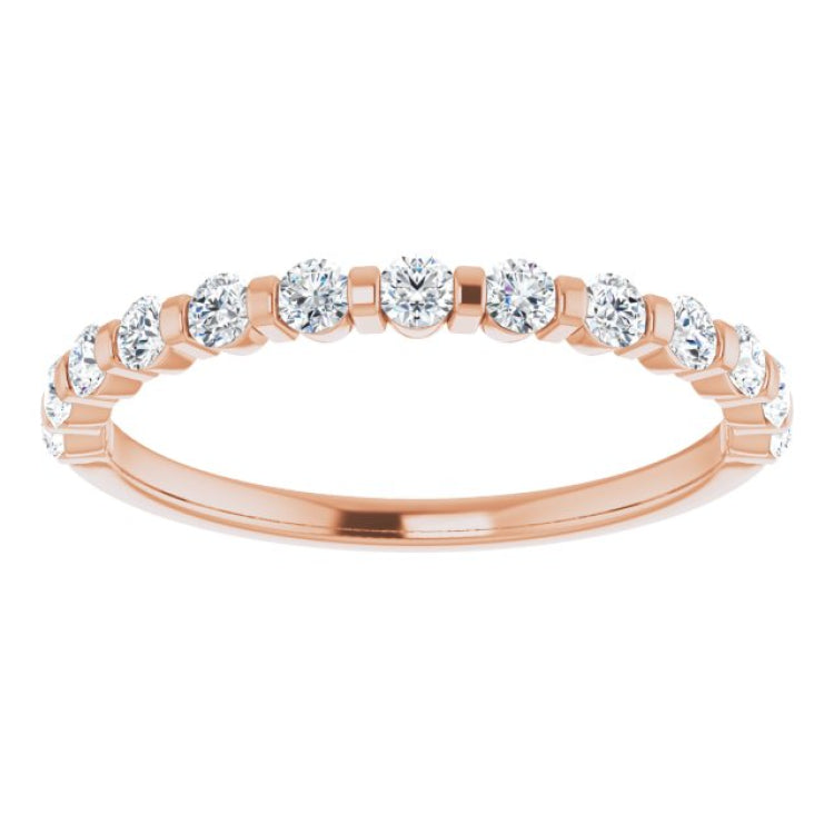 14K Rose 1/3 CTW Natual Diamond Anniversary Band