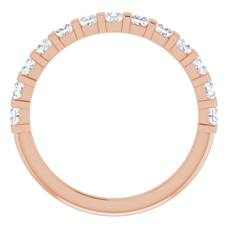 14K Rose 1/2 CTW Natual Diamond Anniversary Band