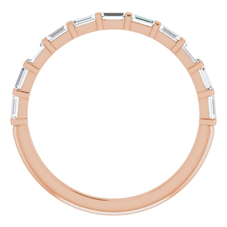 14K Rose 1/4 CTW Natual Diamond Anniversary Band