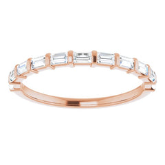 14K Rose 1/4 CTW Natual Diamond Anniversary Band