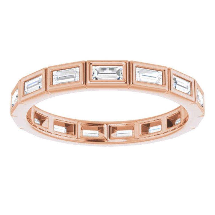 14K Rose 1/2 CTW Diamond Eternity Band