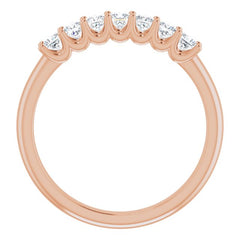 14K Rose 1/2 CTW Natural Diamond Anniversary Band