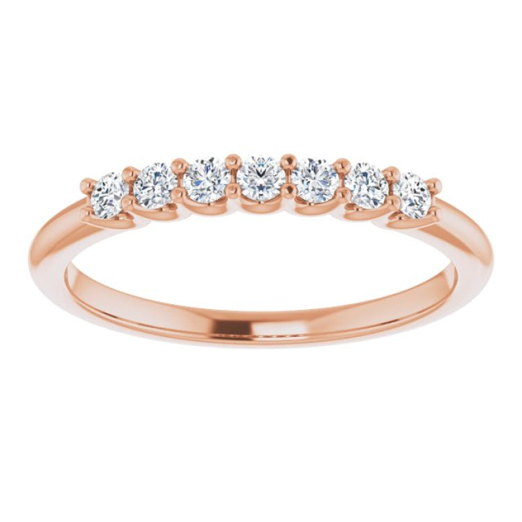 14K Rose 1/5 CTW Natural Diamond Anniversary Band