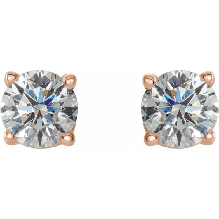 14K Rose Gold 1/2 CTW Natural Diamond Earrings