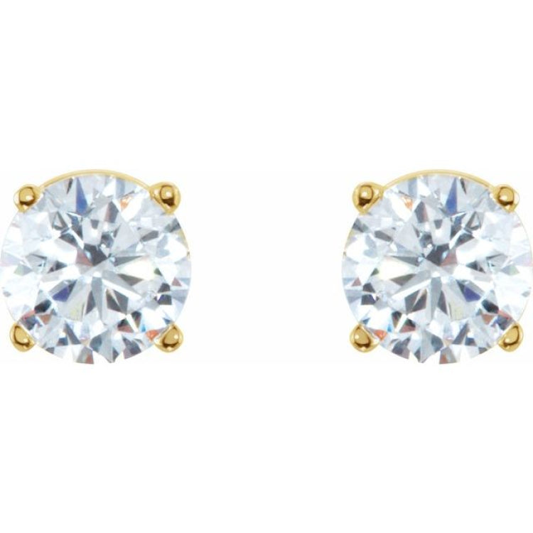 14K Yellow Gold 2 CTW Natural Diamond Earrings