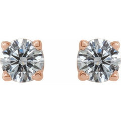 14K Rose 1/4 CTW Natural Diamond Earrings
