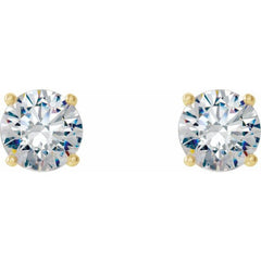 14K Yellow Gold 2 CTW Natural Diamond Cocktail-Style Earrings