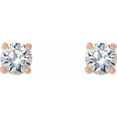 14K Rose 1/5 CTW Natural Diamond Cocktail-Style Earrings