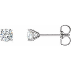 14K White Gold 1 1/2 CTW Natural Diamond Cocktail-Style Earrings