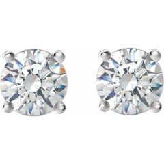 14K White Gold 3/4 CTW Natural Diamond Cocktail-Style Earrings