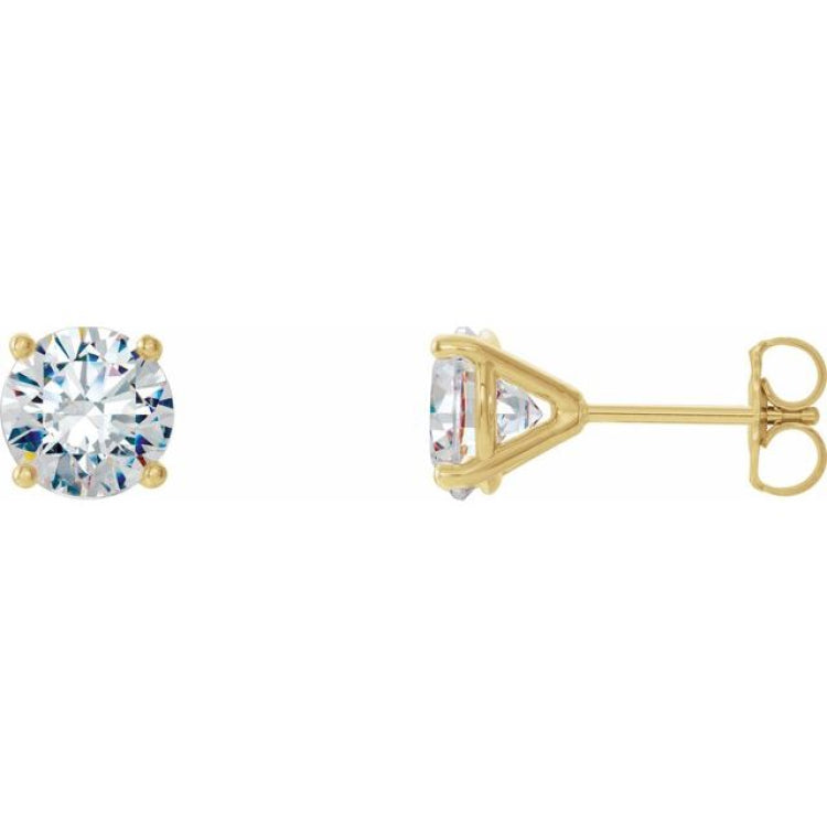 14K Yellow Gold 1 1/2 CTW Natural Diamond Cocktail-Style Earrings