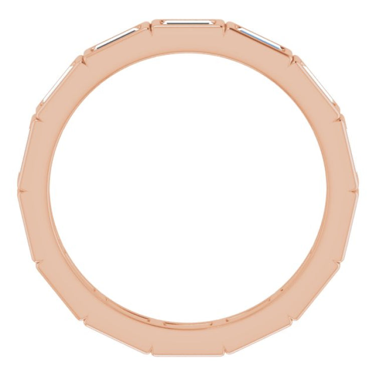 14K Rose 1/2 CTW Diamond Eternity Band
