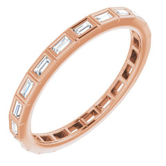 14K Rose 1/3 CTW Diamond Eternity Band